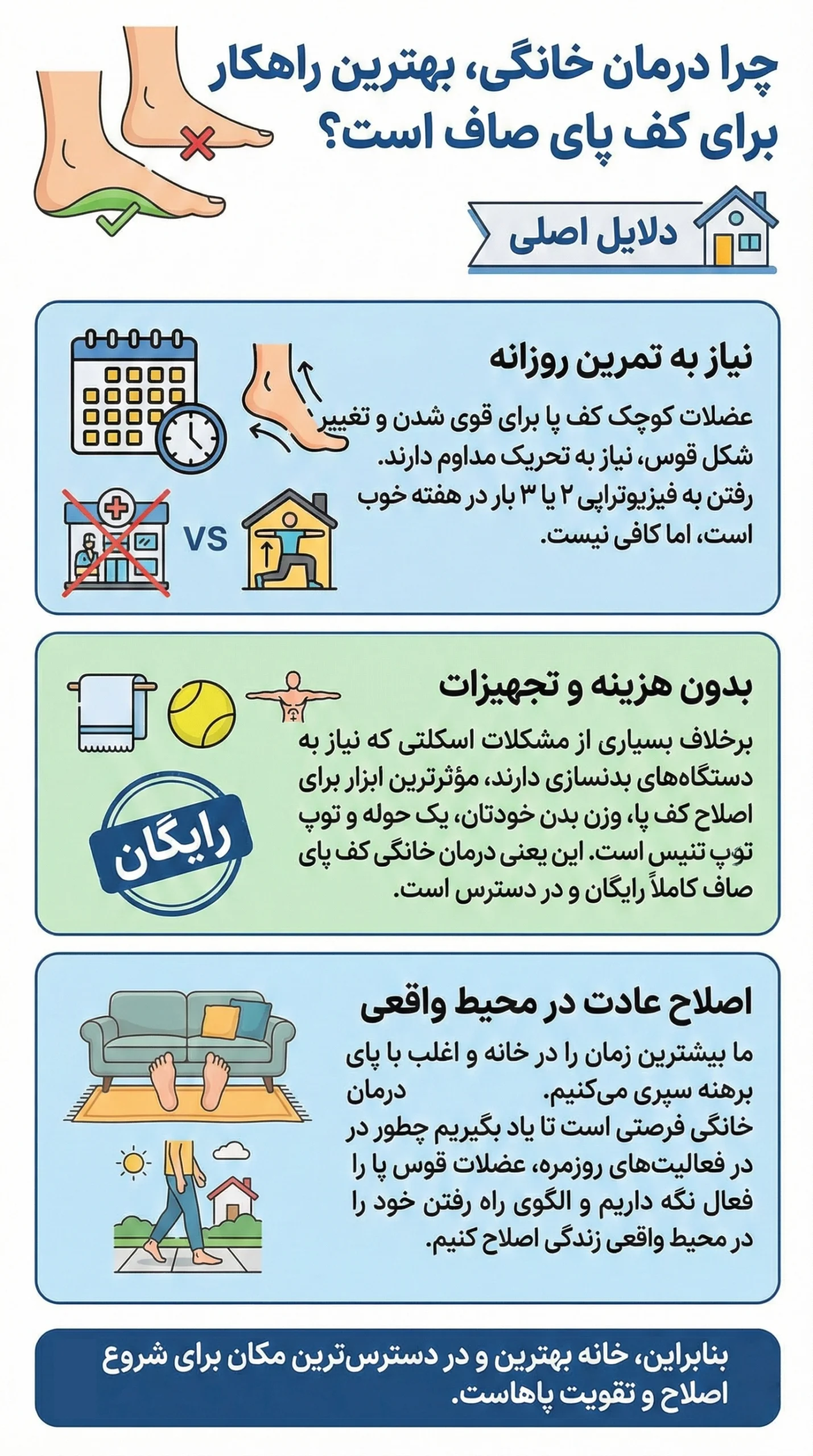 چرا به درمان خانگی کف پای صاف نیاز داریم؟